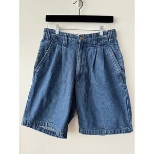 St John's Bay 90s Vintage Blue Denim Dad Shorts 30 Normcore Cabin Indie Grandma